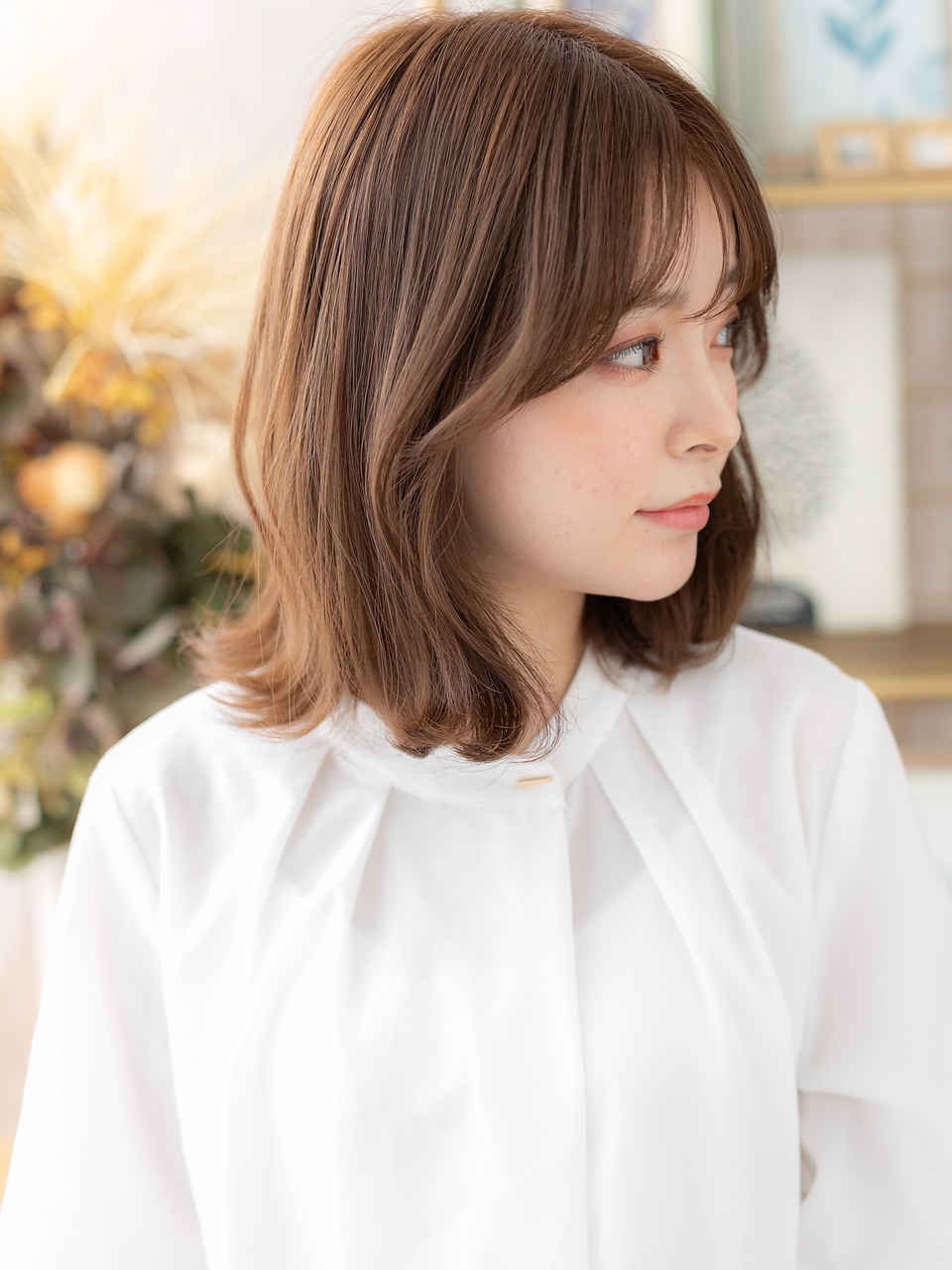 大人可愛い小顔ショート外ハネボブ20代30代