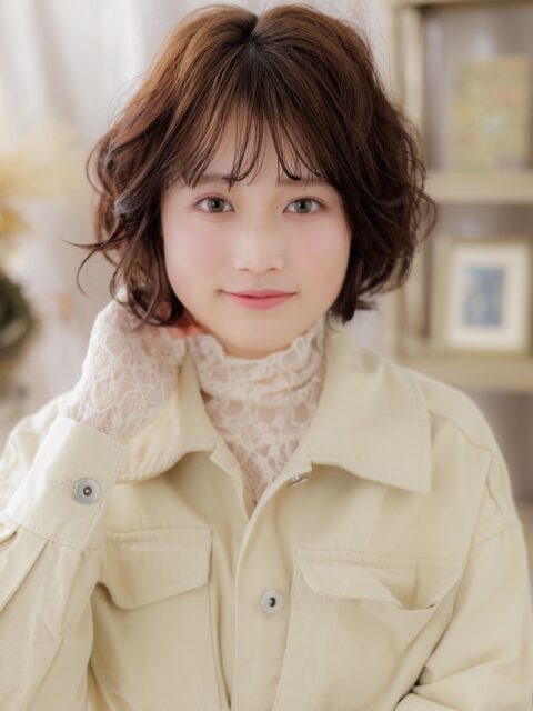 大人可愛いふわくしゅフェザーボブ20代30代