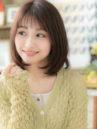 大人可愛いツヤ髪ワンカールボブ20代30代