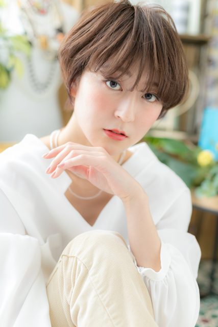 ナチュラルマッシュ透け感スモーキーカラー