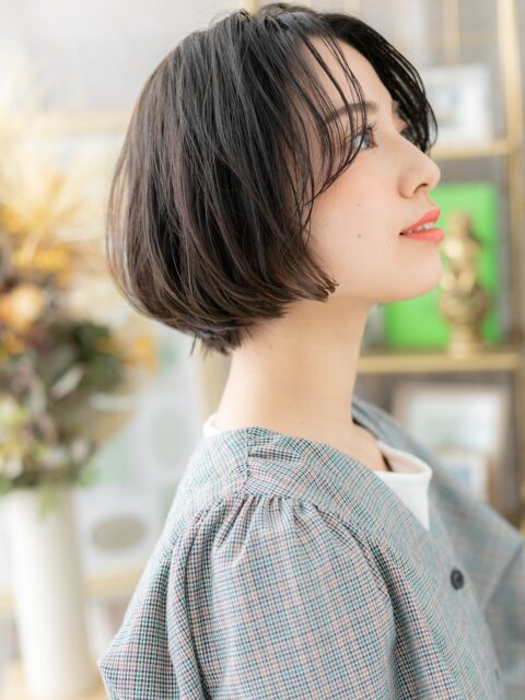 大人可愛い抜け感小顔ボブ20代30代