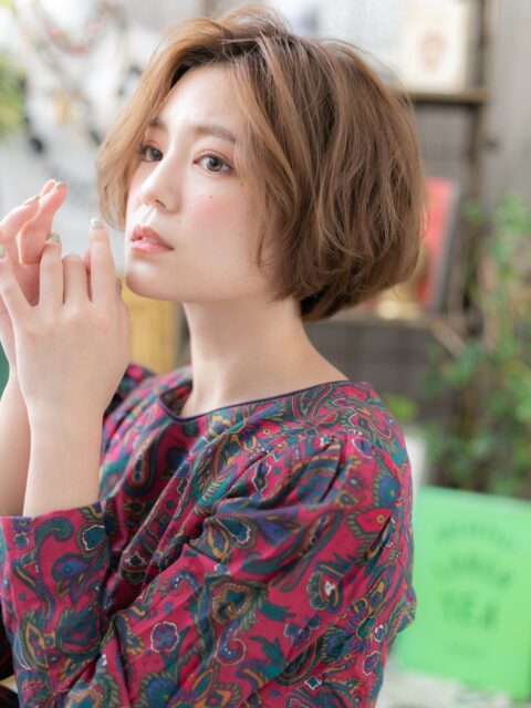 大人可愛いオンブレ小顔ボブ20代30代