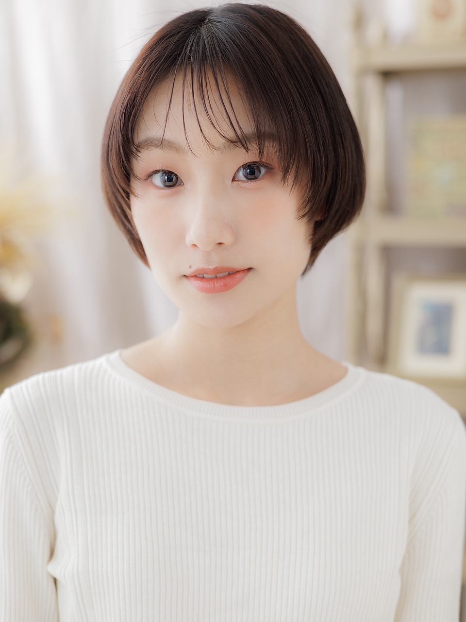 大人可愛い丸み小顔ショート20代30代