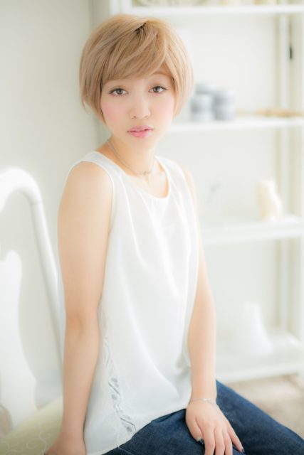 空気感とツヤ感が◎ボブショート