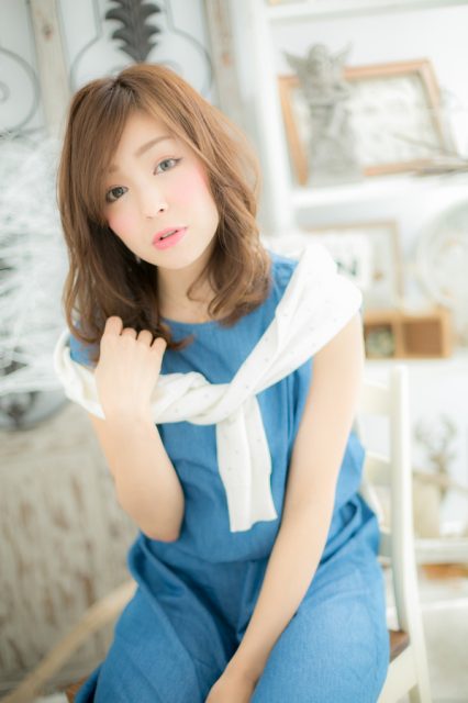 女っぽカジュアル☆抜け感セミディ