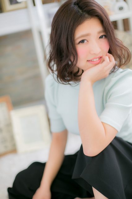 大人かわいいゆるふわボブ