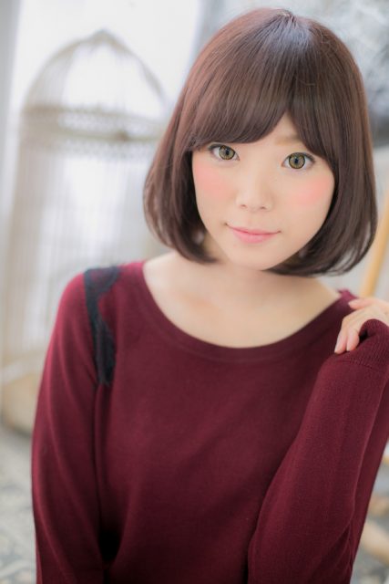 大人かわいいナチュラルボブ