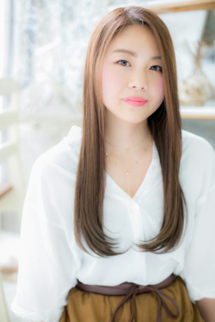 ツヤツヤワンカールストレート