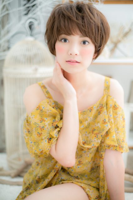 女度高め◎大人かわいい小顔バルーンショート