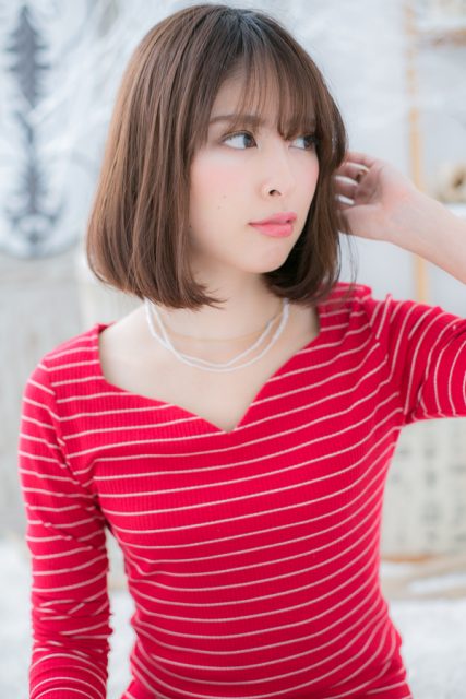 大人シックな小顔前下がりボブ