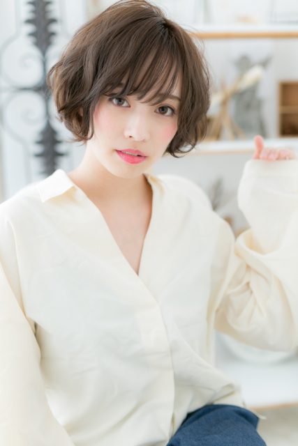 くせ毛風カール♪小顔前下がりボブ