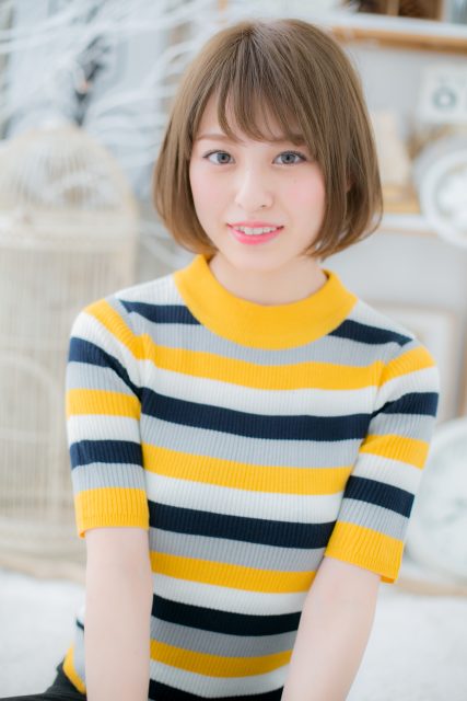 大人かわいい♪ガーリー小顔ボブ