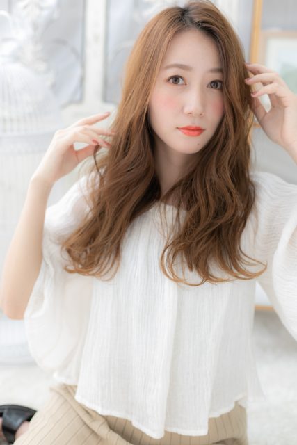 アシンメトリー外国人風フリンジウェーブ