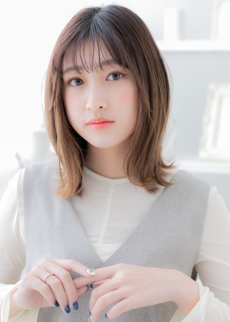 透け感外ハネ外国人風グラデーションカラー