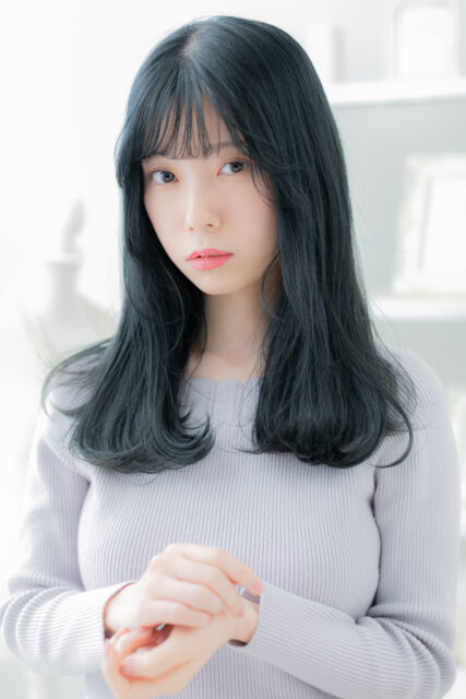 ブルージュシースルー韓国風レイヤーロング