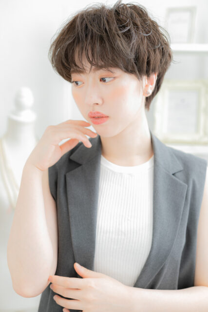 ショートマッシュボブパーマヘルシースタイル