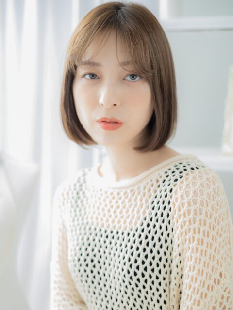 大人美人ワンカール小顔補正ボブ20代30代