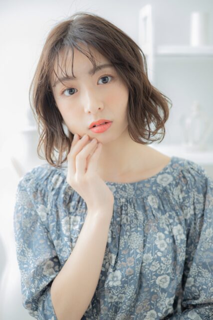大人可愛い小顔ボブパーマ20代30代