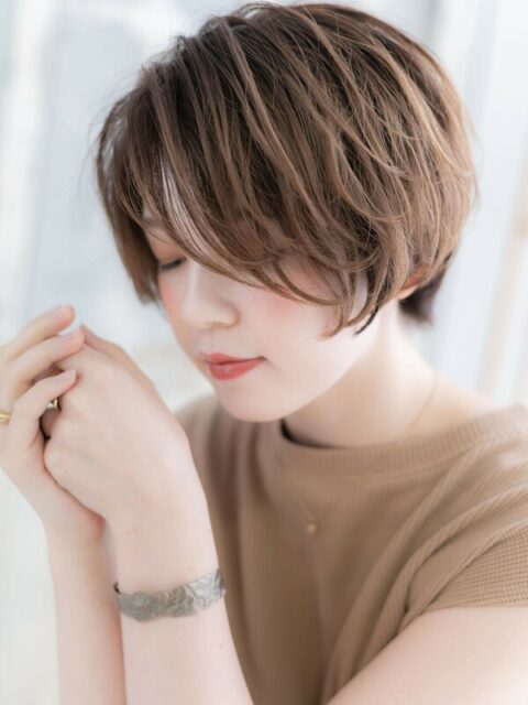 大人可愛い小顔マッシュショート20代30代
