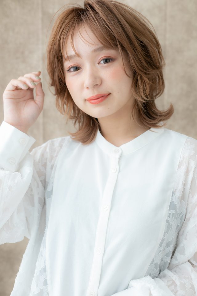 30代40代50代大人可愛いひし形ミルクティーフェザーバング