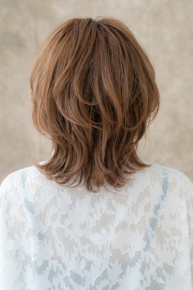 10代20代30代◆外国人風イヤリングカラーくびれボブウルフ