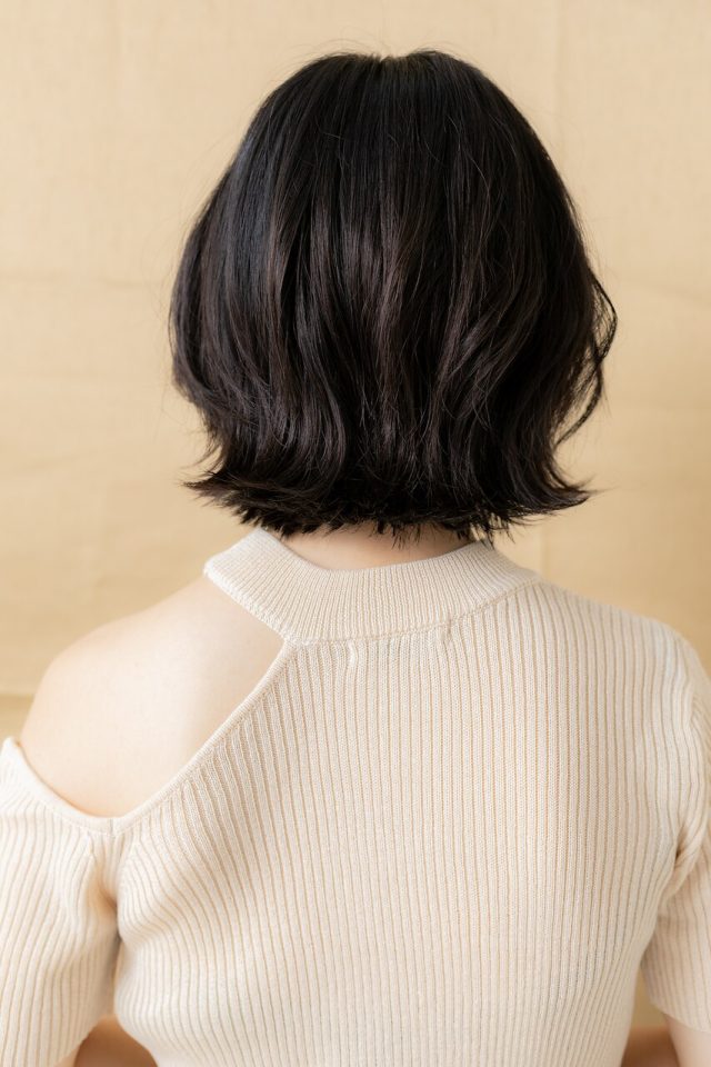 20代30代40代ナチュラルモードダークアッシュウルフボブ