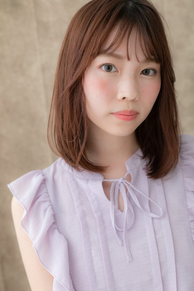 20代30代40代★大人かわいい小顔フェザーバングロブヘア