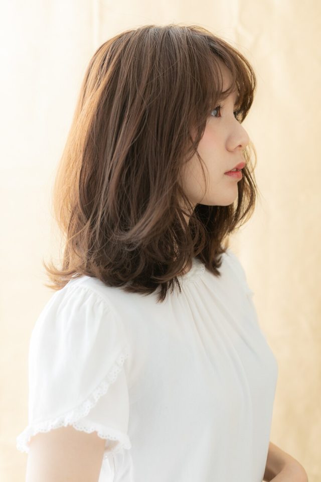 10代20代30代◆斜めバングフレンチガーリー鎖骨ミディアム