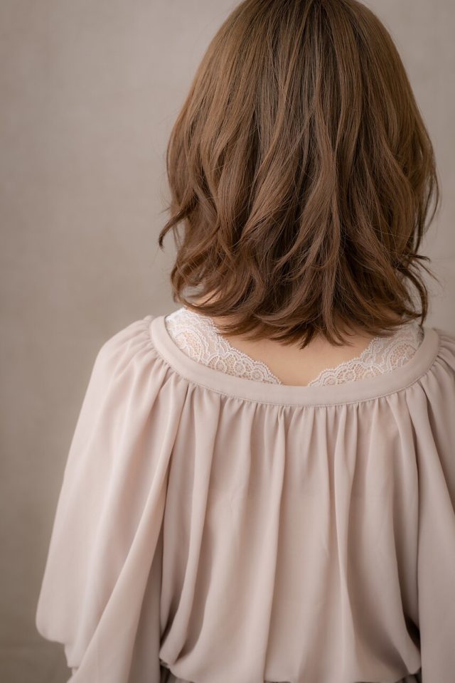 20代30代40代くせ毛風カシスブラウン小顔ボブウルフ