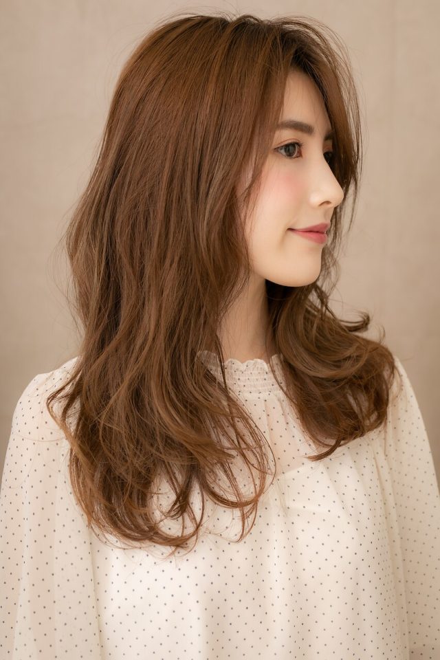 20代30代40代くせ毛風フレンチガーリーバレイヤージュ
