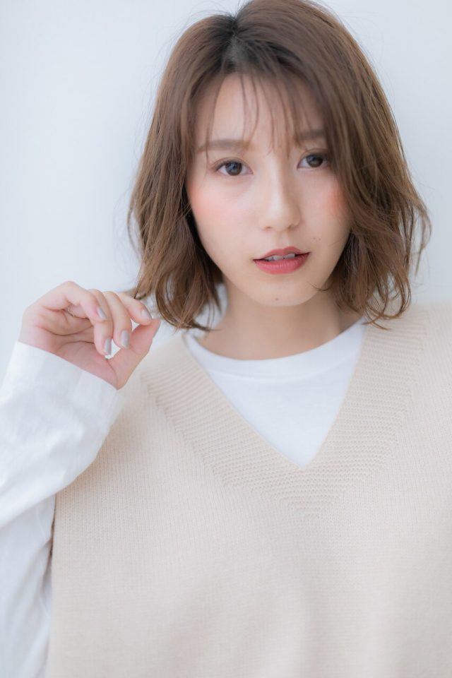 20代30代40代◆大人ハイライトくせ毛風小顔外ハネボブ