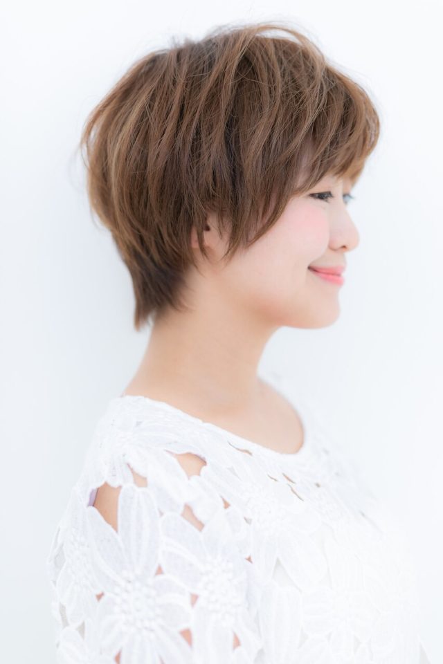 20代30代40代カーキニュアンスストカールグランマッシュ