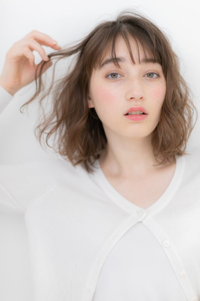 20代30代40代ショコラベージュ小顔大人ガーリーウェーブ