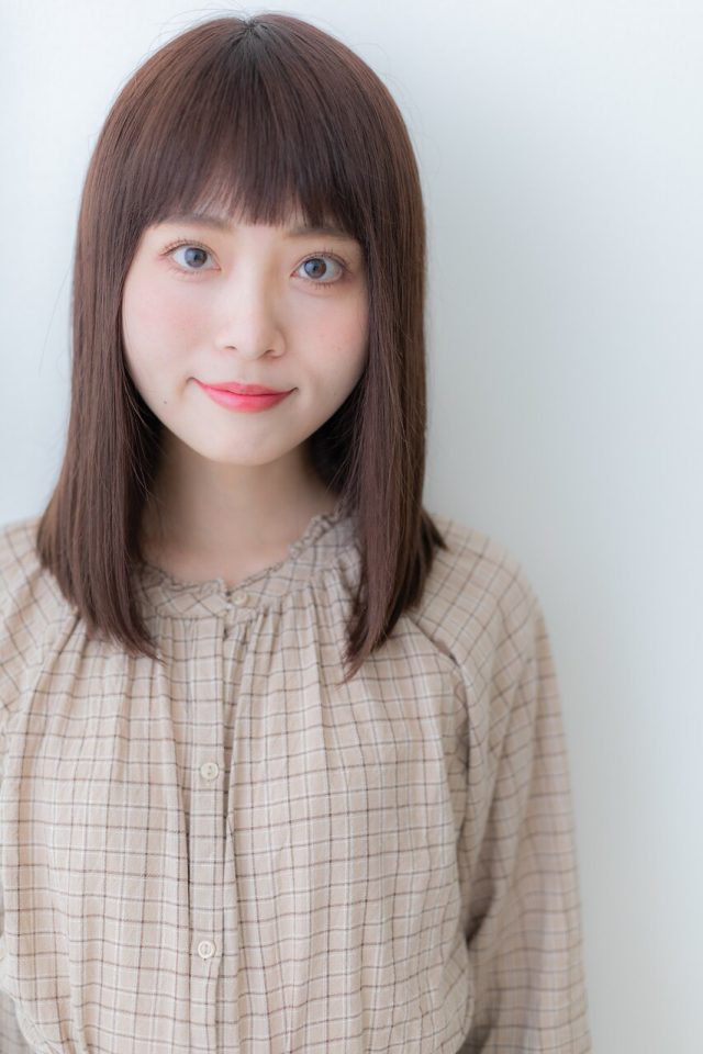 20代30代40代ピンクベージュストカール切りっぱなしロブ