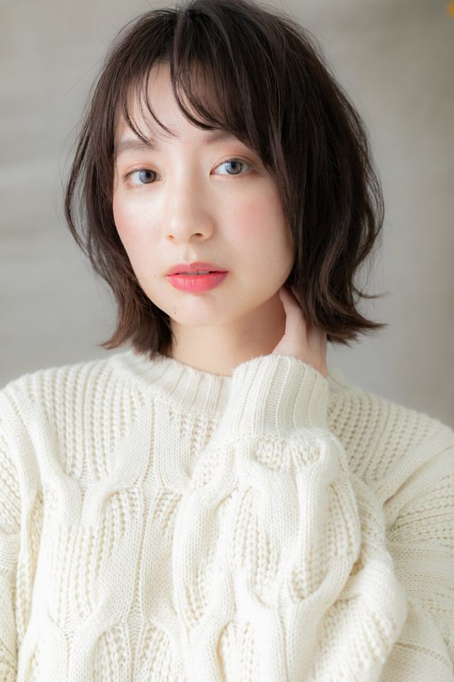 20代30代40代くせ毛カットフェザーバングショートウルフ