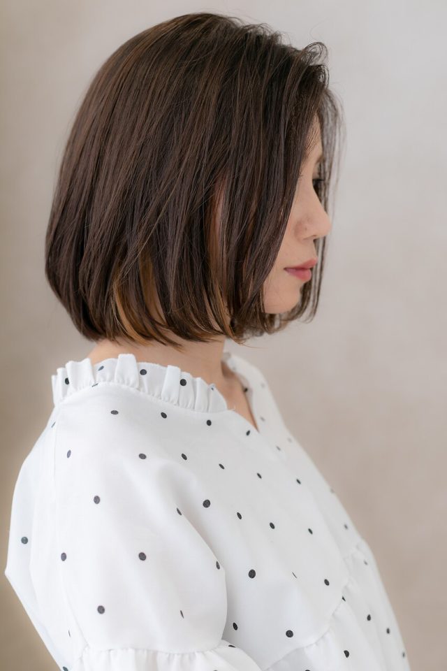 20代30代40代☆個性的イヤリングカラー切りっぱなしロブ