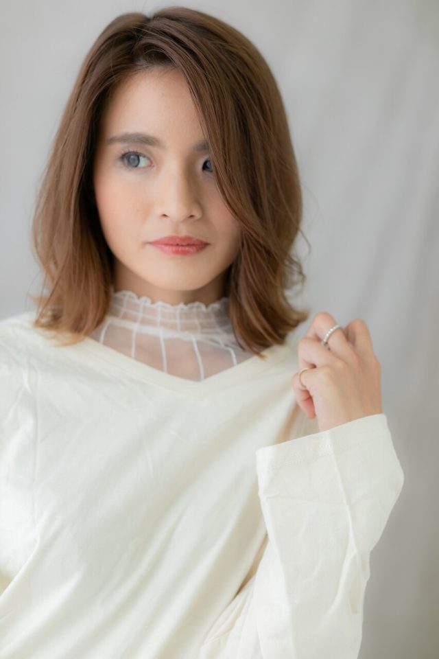 10代20代30代オレンジブラウンくびれヘアワンレンボブ