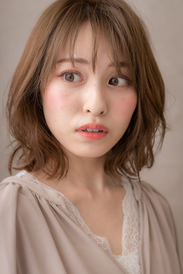 20代30代40代♪フォギーベージュ大人可愛い小顔ふわミディ