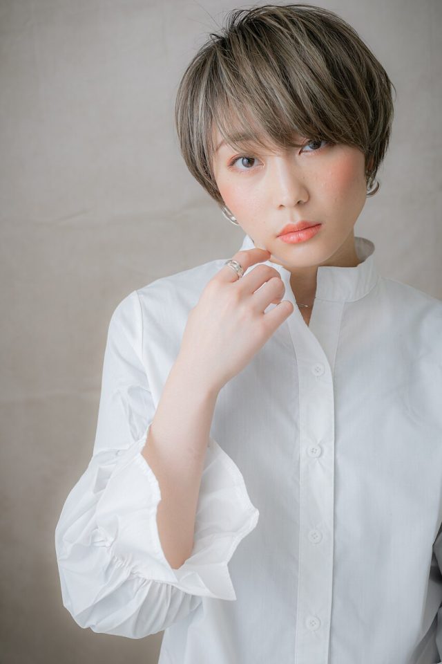 10代20代30代☆外国人個性的カラー♪小顔マッシュショート