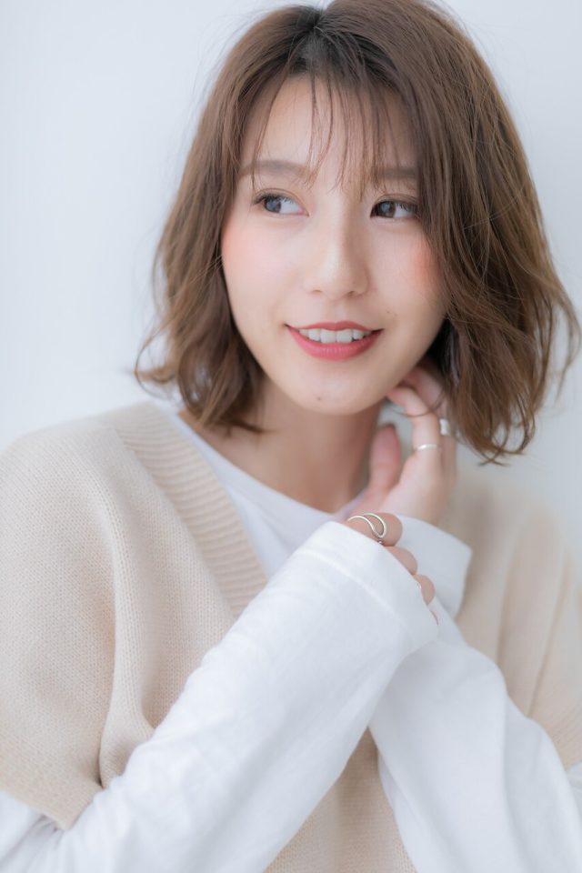20代30代40代ルーズなくせ毛風無造作カール小顔大人ボブ