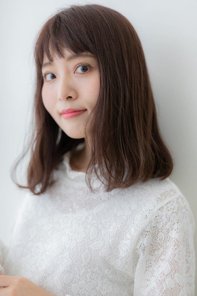 20代30代40代☆毛先パーマxローライト♪抜け感小顔セミディ