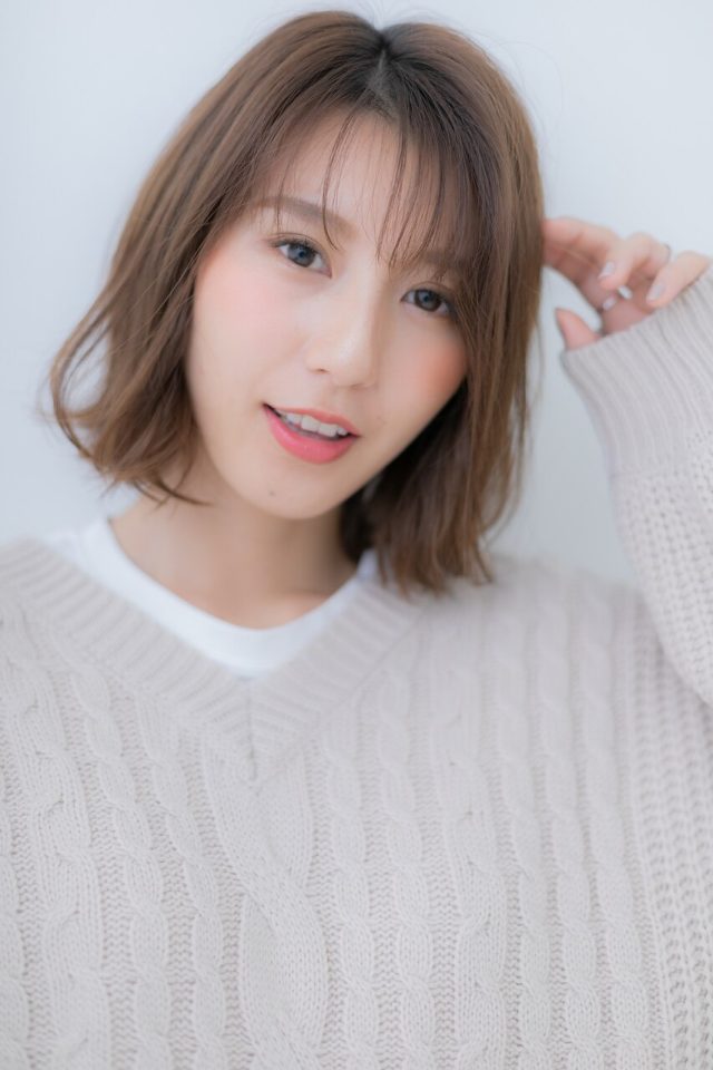 20代30代40代☆大人可愛いくせ毛風ルーズな小顔外ハネボブ
