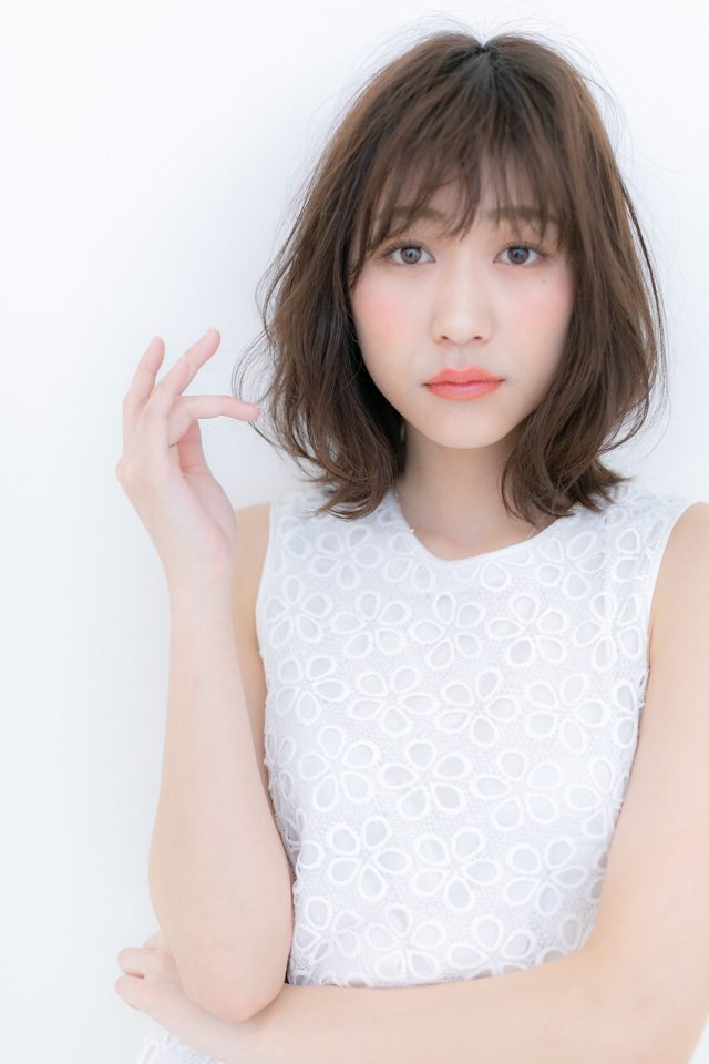 20代30代40代☆大人可愛い無造作カール黒髪小顔ネオウルフ