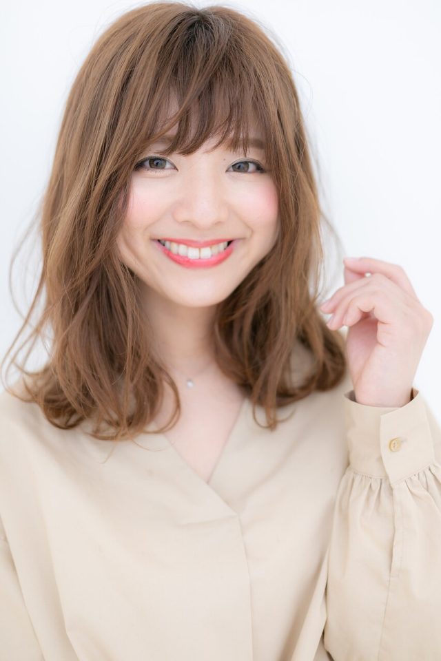 20代30代40代☆斜めバング×無造作カールのモテふわミディ