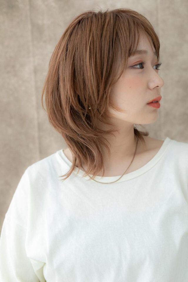 20代30代40代外国人風大人ハイライトくびれボブウルフ