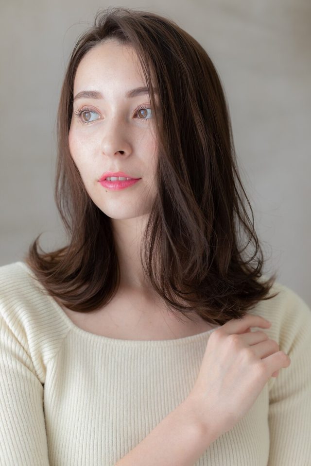 20代30代40代小顔かきあげバングくびれミディ