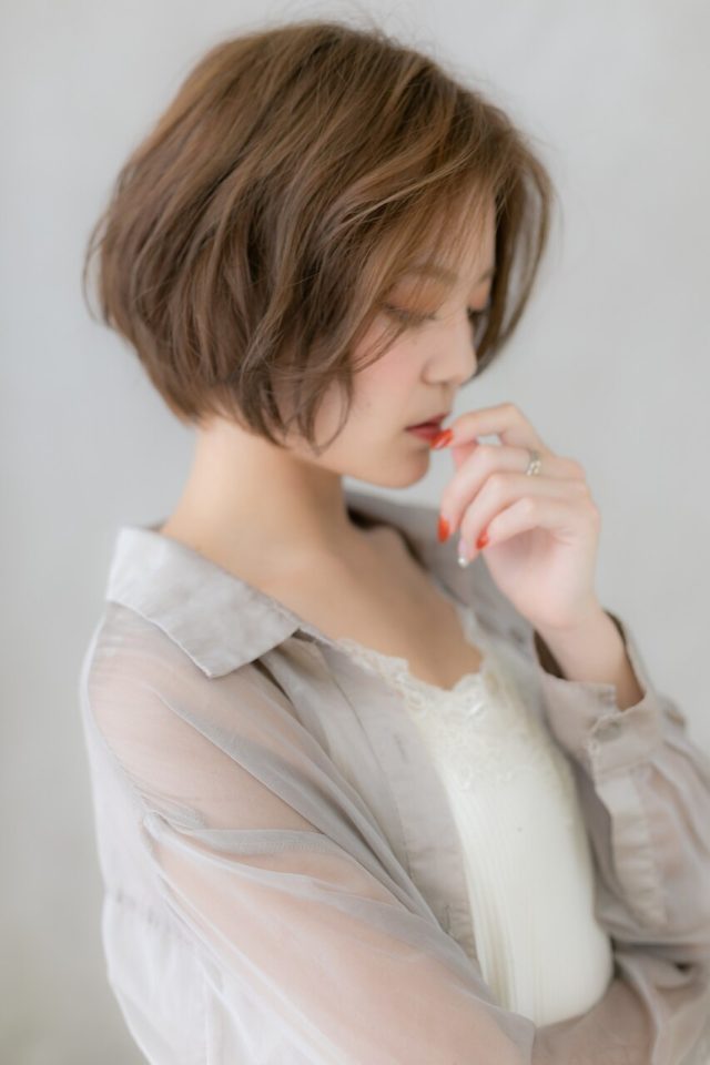 20代30代40代外国人風ハイライトこなれヘア大人ボブ