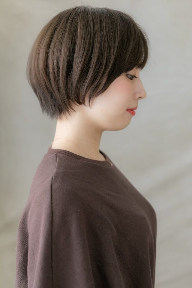 20代30代40代オリーブグレージュ小顔マッシュヘア