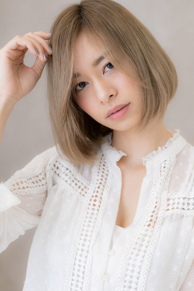 20代30代40代大人ガーリー切りっぱなし小顔ボブ