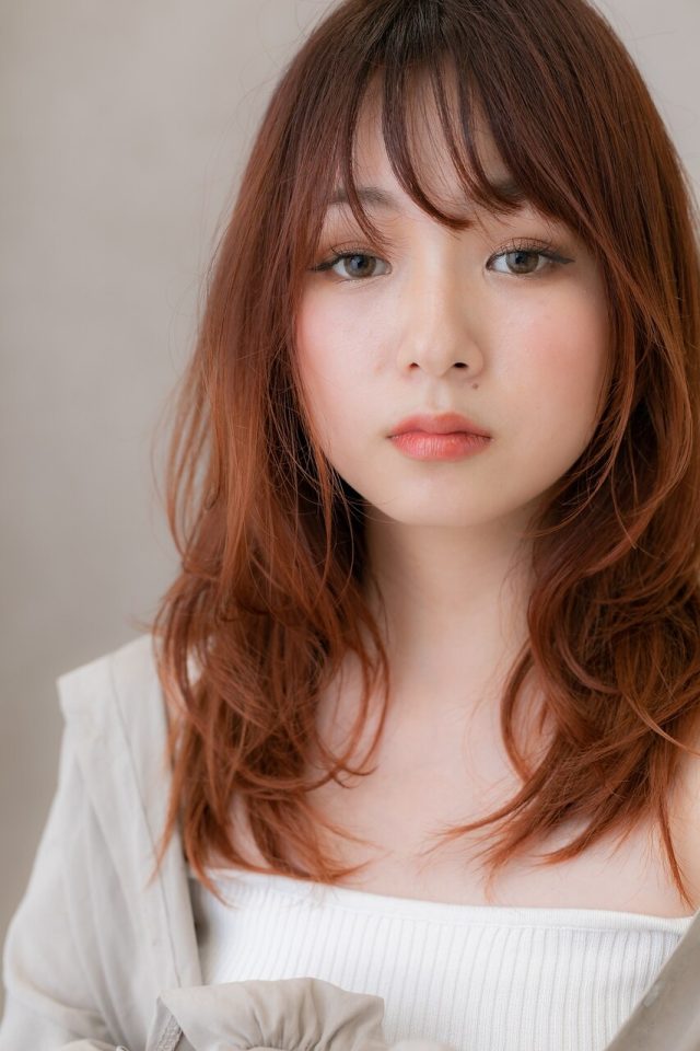 20代30代40代大人可愛いピンクカラーゆるふわカール